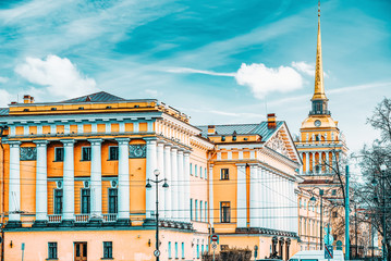 Admiralty building near Senate Square. Saint Petersburg. Russia.