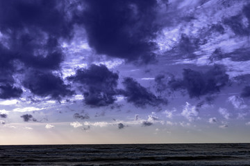 Fototapeta na wymiar Clouds and Baltic sea.