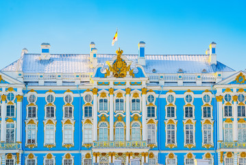 Ekaterininsky Palace, Tsarskoye Selo (Pushkin) suburb of Saint Petersburg. Russia.