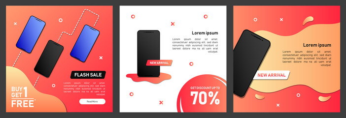 Dynamic modern fluid mobile for sale banners. Sale banner template design. Super sale special offer set. Editable banner adversiter template. For social media post, stories, story, internet ads