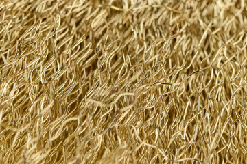 Macro view of gold fiber