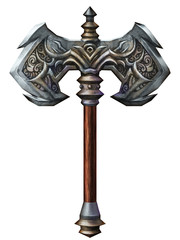 Fantasy battle axe - digital illustration