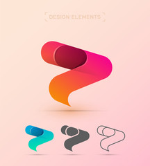 Vector moving forward, arrow, company logo design template. Modern, growth and successful business. Flat, fluent, origami paper style