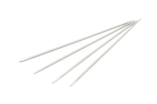  knitting needles isolated on white background - Image