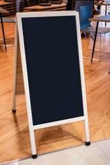 Mock up Menu Chalkboard sign stand Blank Blackboard Cafe Restaurant