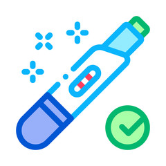 Positive Pregnancy Test Icon Vector. Outline Positive Pregnancy Test Sign. Isolated Contour Symbol Illustration