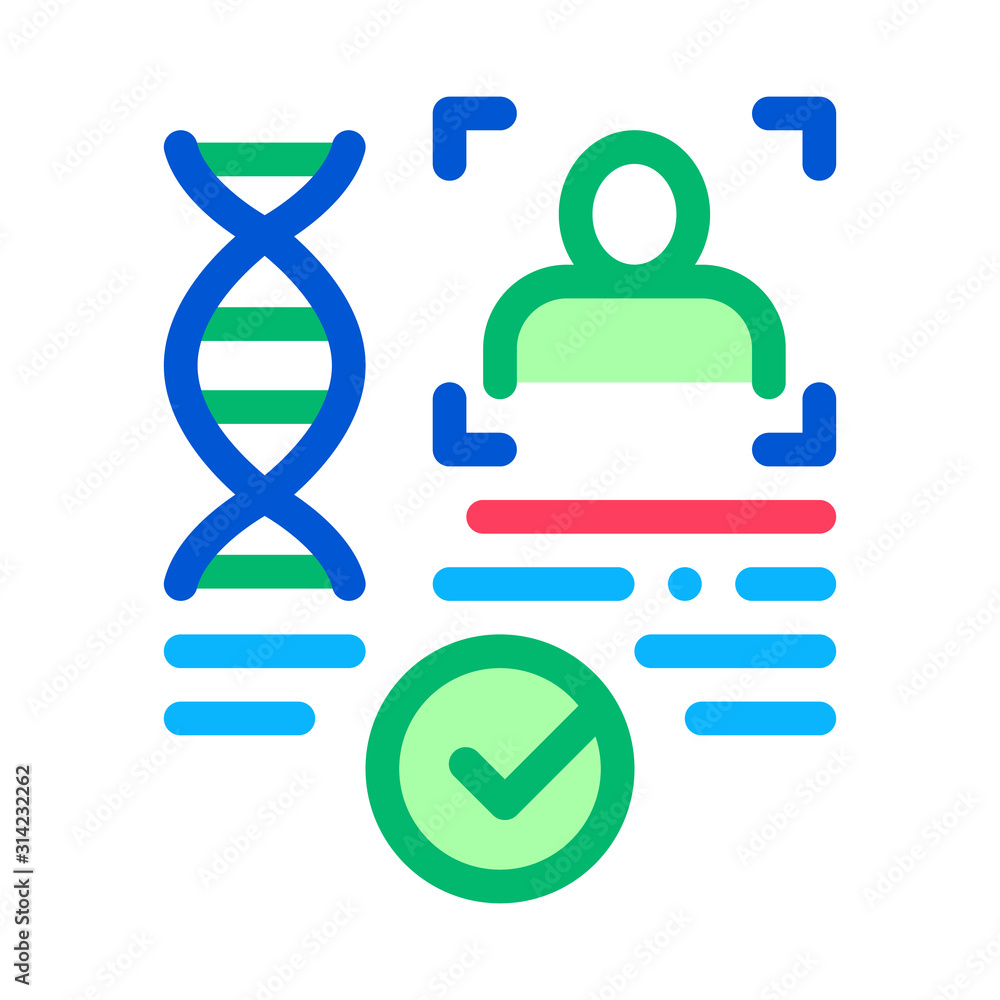 Poster confirmation dna file icon vector. outline confirmation dna file sign. isolated contour symbol illus