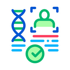 Obraz premium Confirmation Dna File Icon Vector. Outline Confirmation Dna File Sign. Isolated Contour Symbol Illustration