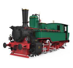 Fototapeta premium Locomotive Train Isolated