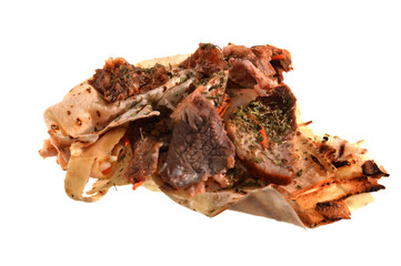 meat isolated on white background