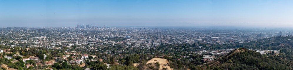 Fototapeta na wymiar los angeles panorama cityscape on a sunny day