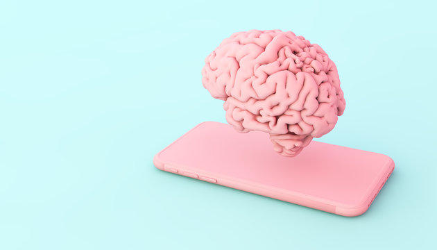 brain and phone