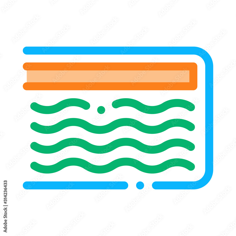 Poster mattress memory foam icon vector. outline mattress memory foam sign. isolated contour symbol illustr