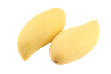 yellow mango isolated on white background