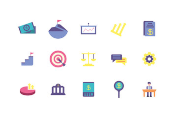 Isolated business icon set vector design