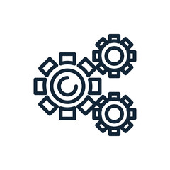 Obraz premium Isolated metal gears vector design