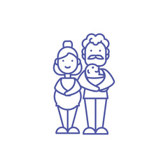Mother father and baby vector design
