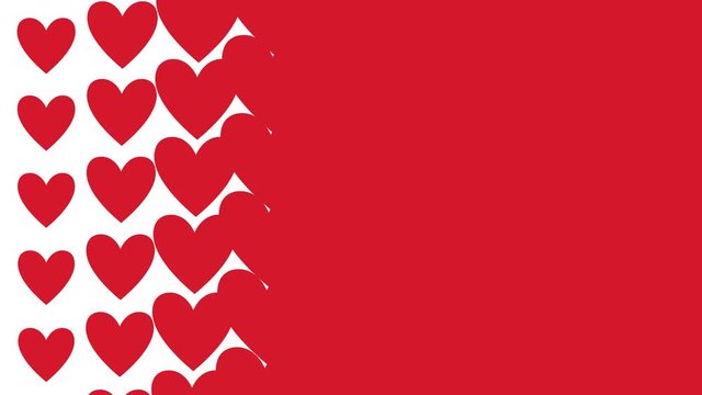 Valentine Love Heart background transition. Looped animation with alpha channel.