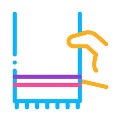 Hand Hold Fabric Napkin Icon Vector. Outline Hand Hold Fabric Napkin Sign. Isolated Contour Symbol Illustration