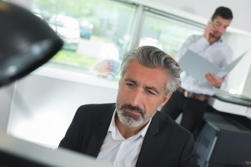 portrait of businessman in office