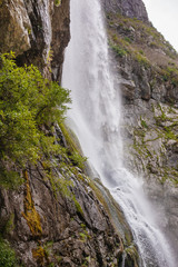 Beautiful Gegsky waterfall in the Republic of Abkhazia.