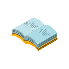 Isolated education open book vector design