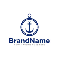 Nautical logo icon vector. Nautical modern logo template.