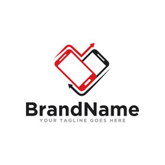 Phone logo icon vector. Smartphone logo illustration. Modern design and flat design style.