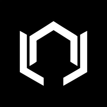 LNJ, NLJ, LJN initial geometric company logo and vector icon