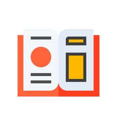 Picture book vector illustration, flat style icon