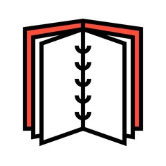 Open book vector illustration, filled style icon