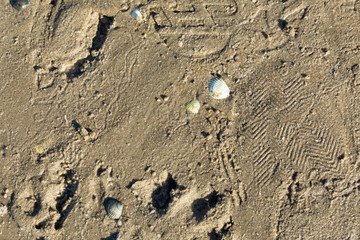 north sea in germany with water, waves and sky