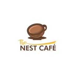 The Nest Cafe Illustration Vector Template