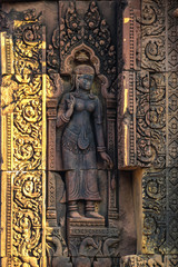 Banteay Srei is a Hindu temple dedicated to Shiva in Angkor, Cambodia