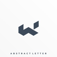 Abstract Letter Illustration Vector Template