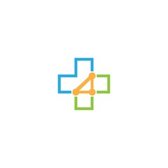 Medical cross logo template vector icon design