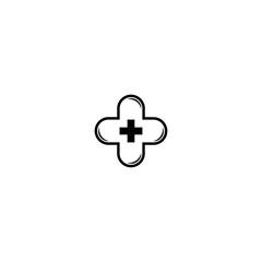 Obraz premium Medical cross logo template vector icon design
