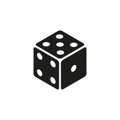 Dice icon. Simple vector illustration