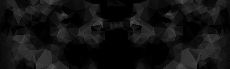Wide Abstract Black Triangle Polygons Texture