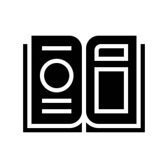 Picture book vector illustration, solid style icon