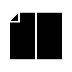 Closed book vector illustration, solid style icon