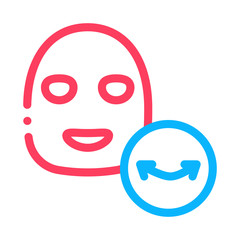 Naklejka premium Wrinkle Face Mask Icon Vector. Outline Wrinkle Face Mask Sign. Isolated Contour Symbol Illustration