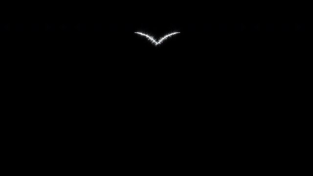 sparkling heart on black background