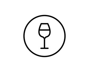 Wineglasses line icon