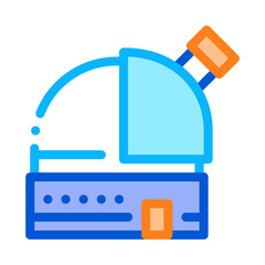 Observatory Telescope Icon Vector. Outline Observatory Telescope Sign. Isolated Contour Symbol Illustration