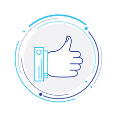 Thumbs Up line icon stock illustration