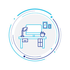 Workplace icon stock illustration