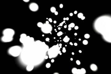 White highlights. illustration of snowflakes on black background