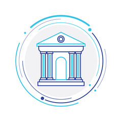 Bank line cion stock illustration