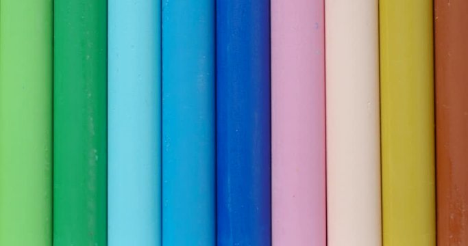 Vivid multi-colored pastel, close-up view